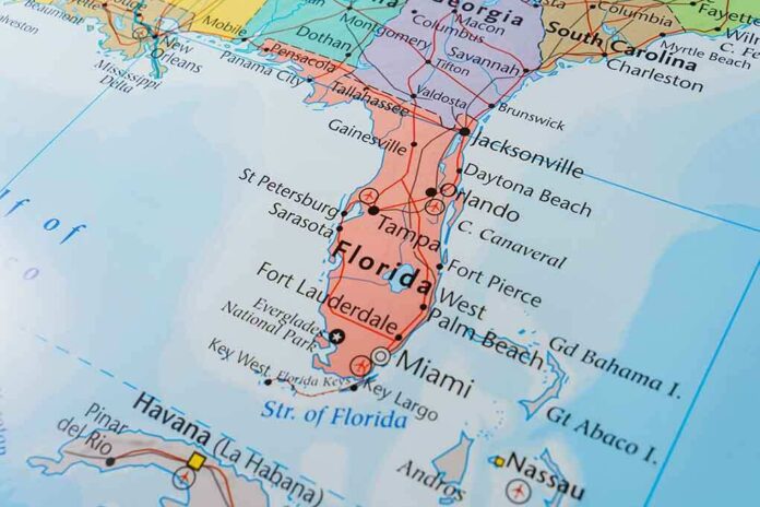 575877424 featured image Close-up map of Florida and surrounding areas.