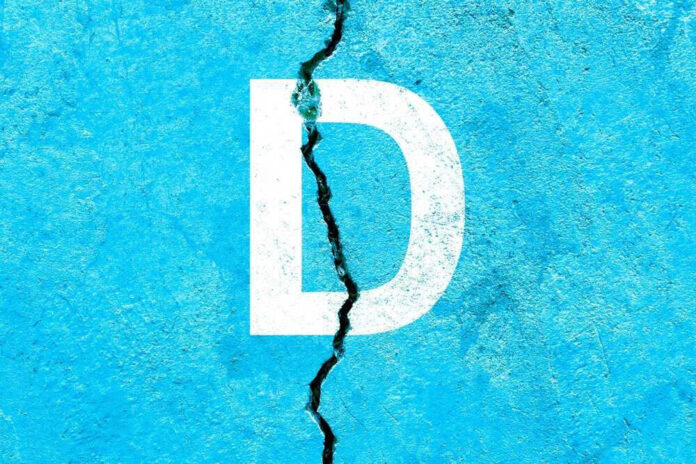 shutterstock_2222197073-1.jpg White letter D on cracked blue surface.