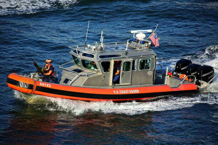 US Coast Guard boat on the water