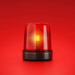 Jet Fuel Meltdown Shuts Airports Red emergency light on red background
