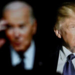 Military Purge REVERSED — Trump Undoes Biden Injustice Blurred Joe Biden and clear Donald Trump side by side.