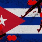 Cuban Troops SLAUGHTER Four On American Boat — Was It Murder? Artistic representation of the Cuban flag with guns and red splashes