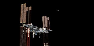 International Space Station orbiting above Earth