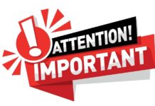 Graphic design featuring an attention alert with the word 'IMPORTANT'