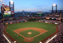 Baseball game at Citizens Bank Park, Philadelphia Phillies stadium.