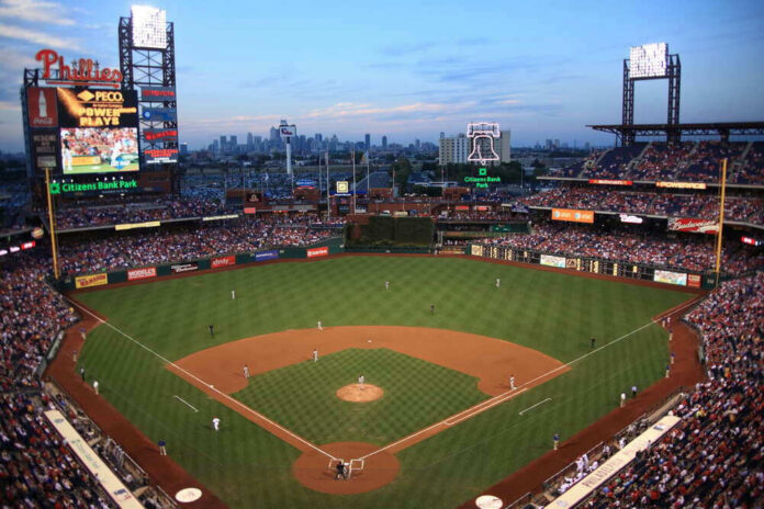 shutterstock_63806833.jpg Baseball game at Citizens Bank Park, Philadelphia Phillies stadium.