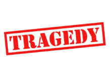 5 Dead: Tragedy Ignites Global Blame Game Red tragedy stamp on white background