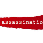 Fake Cop Assassin Pleads Guilty The word 'assassination' printed on a red torn paper background