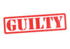 GUILTY: Track Meet Turned Deadly Red stamp with the word guilty inside
