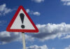 VIDEO: Deadly Midair Horror Caught On Camera Warning sign with exclamation mark against sky
