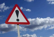 VIDEO: Deadly Midair Horror Caught On Camera Warning sign with exclamation mark against sky