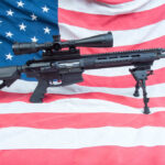 Supreme Showdown Over America’s Rifle U.S. Supreme Court building with American flag.