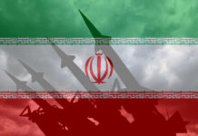 Iran’s Missile Barrage STOPPED Cold Silhouette of missiles in front of the Iranian flag