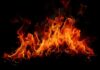 VIDEO: Megafire Chaos Near Famous Wine Vineyards Bright flames dancing against a black background