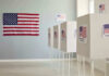 Appeals Court FREEZES Trump’s Election Move Polling booths with American flags and Vote signs.