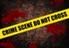 Parking Dispute Turns Deadly Yellow caution tape reading 'CRIME SCENE DO NOT CROSS' over a dark, blood-splattered background