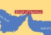 Hormuz Erupts: Ceasefire Hangs By A Thread Map highlighting the Strait of Hormuz between the Persian Gulf and Gulf of Oman