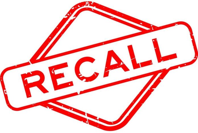 shutterstock_2044969001 Red stamp with the word 'RECALL' inside a diamond shape