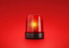 Shocker: Bones At Boulder Beach Red emergency light on red background