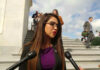 Boebert Bombshell: Disturbing Charges Erupt Lauren Boebert speaking to reporters on stairs outside building