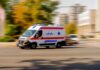 HORRIFYING VIDEO: Glacial Burst Wipes Out Thousands Ambulance van with flashing lights speeding through a city street