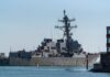 U.S. Warship Drifts Helpless at Sea