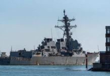 U.S. Warship Drifts Helpless at Sea