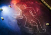 Missing Proof Clouds Idaho In-N-Out Carnage Crime scene chalk outline with numbered evidence markers.