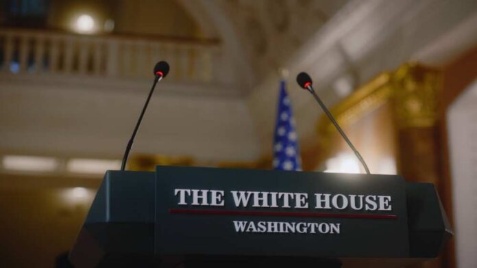Debate,Stand,With,Microphones,For,Politician,Press,Conference.,Tribune,For Podium with microphones in a formal government setting