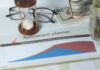 Retirement’s Sneaky Brain Tax Explained Retirement planner graph with money glasses hourglass