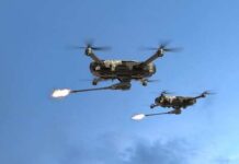 VIDEO: Drone Barrage Cripples Diesel Two military drones firing projectiles in the sky