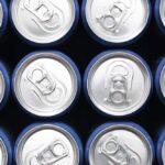 Trump’s Granddaughter Fuels Blue Slush Craze Aluminum can tops arranged in a grid