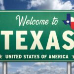 Texas Governor Declares Disaster Over THIS! Welcome sign for Texas with the state flag