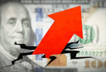 Fast-Food Giant Hits Billion-Dollar Milestone Red arrow on cracked $100 bill.